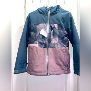 686 Kids Jacket in Blue and Pink